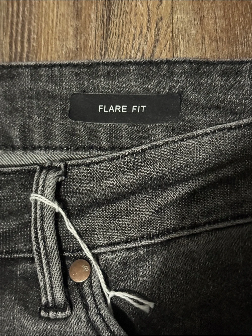 Judy Blue Flare Fit Jeans Women's 16W Frayed Hem in Gray Wash Denim